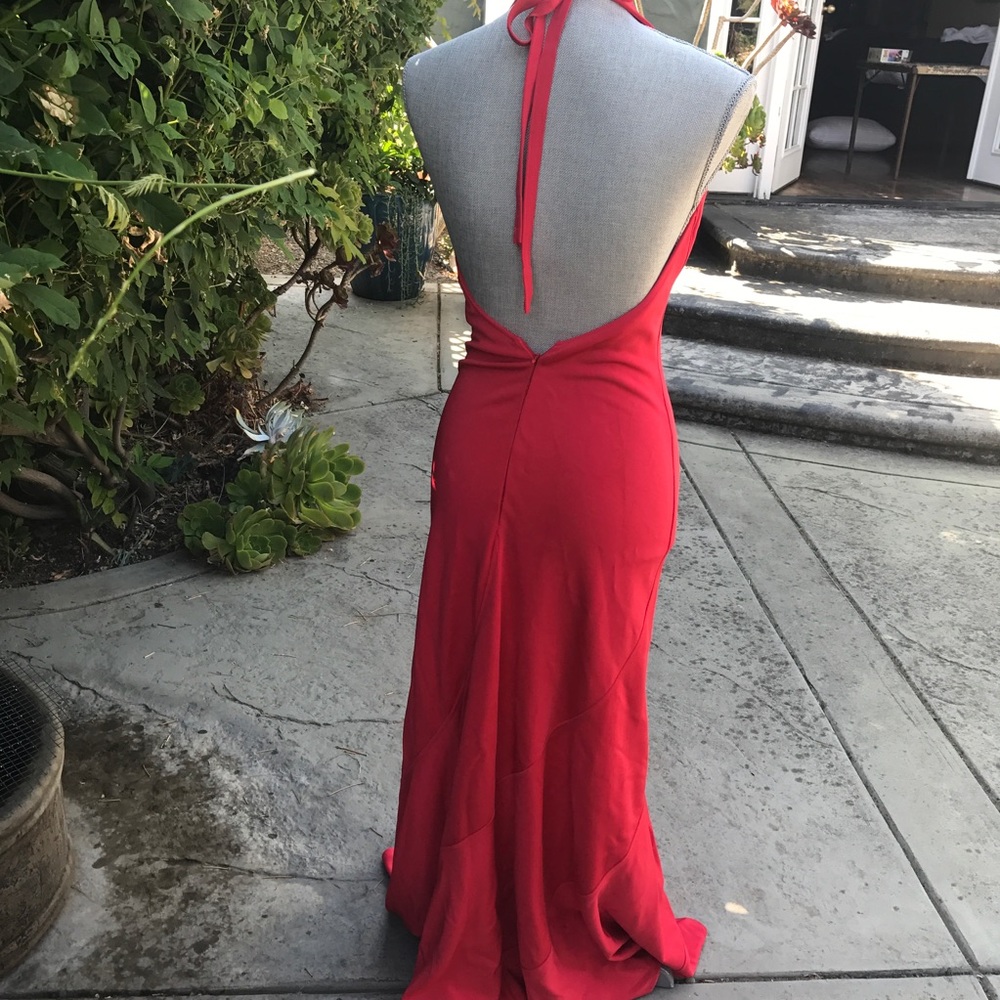 Nicole Batki Red Formal Dress Size Medium - Picture 4 of 9